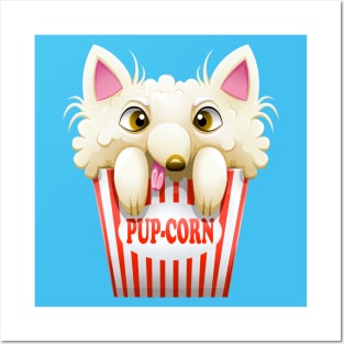 Pup-corn - Popcorn Dog Posters and Art